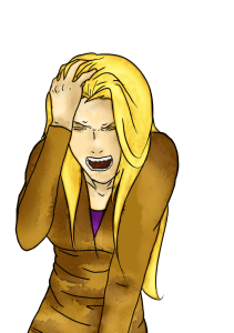 Lilith adulta in un appropriato facepalm.